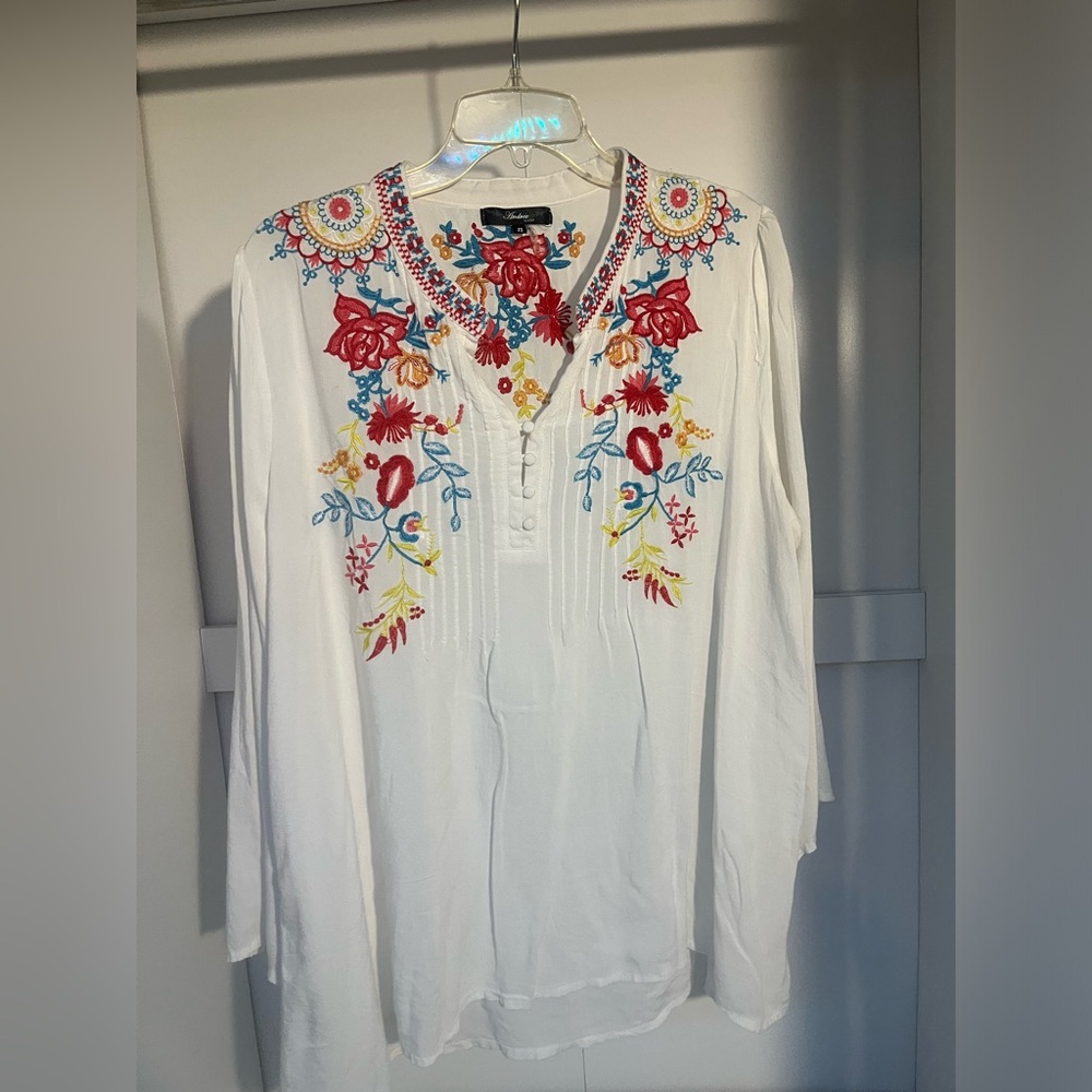 Boutique style embroidered tunic